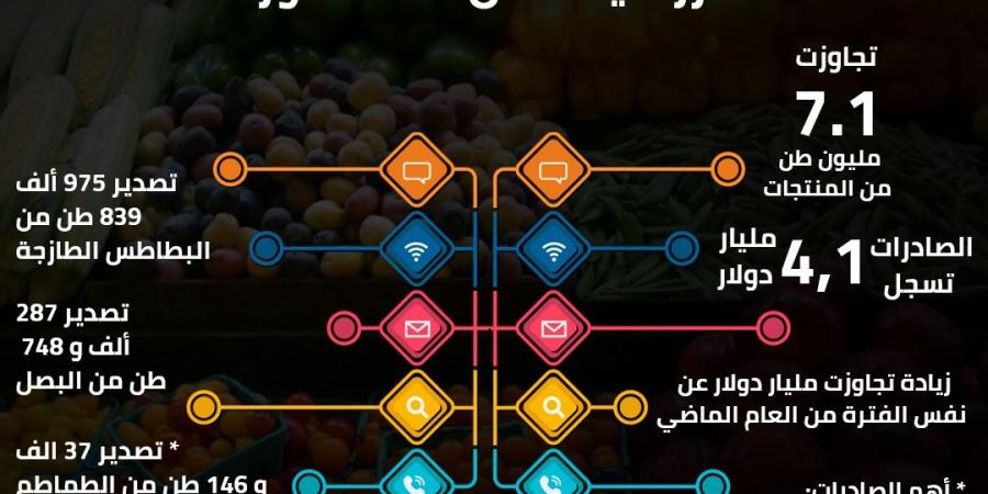 مصر تحقق قفزة في الصادرات الزراعية خلال 10 شهور