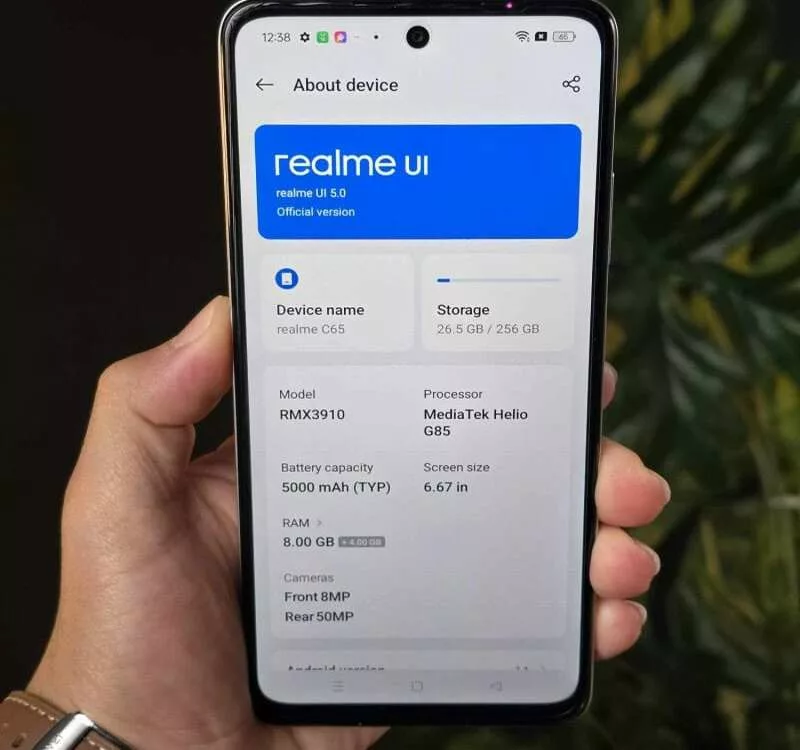 ” الأفضل في الهواتف الذكية” مواصفات ومميزات هاتف Realme C65