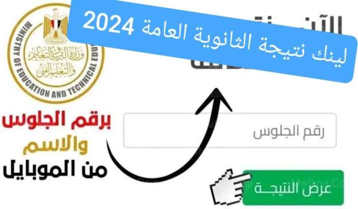 هنا.. موقع نتيجة الثانوية العامة 2024 برقم الجلوس والرابط الرسمي لإعلان النتائج 