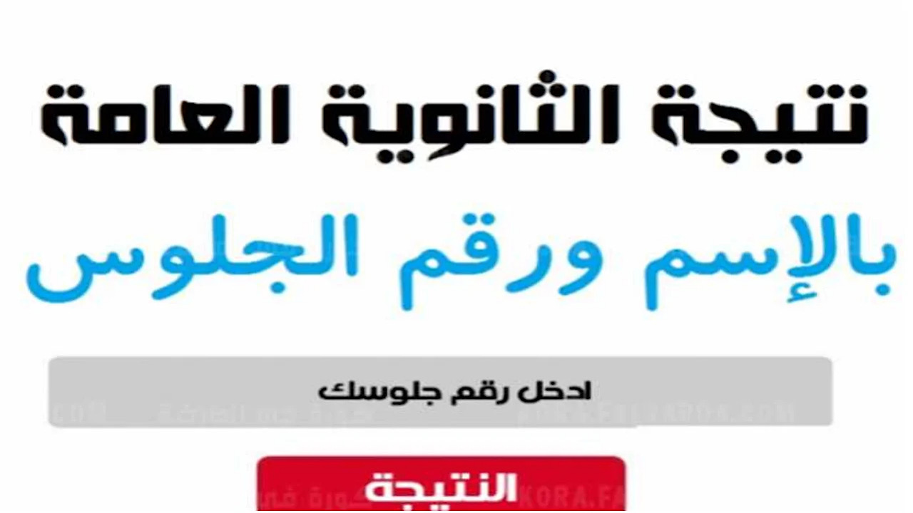 “استعلم الأن” رابط نتيجة الثانوية العامة بالاسم 2024 ورقم الجلوس فور ظهورها رسمياً