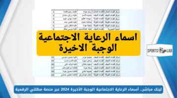 لينك مباشر.. أسماء الرعاية الاجتماعية الوجبة الأخيرة 2024 عبر منصة مظلتي الرقمية spa.gov.iq