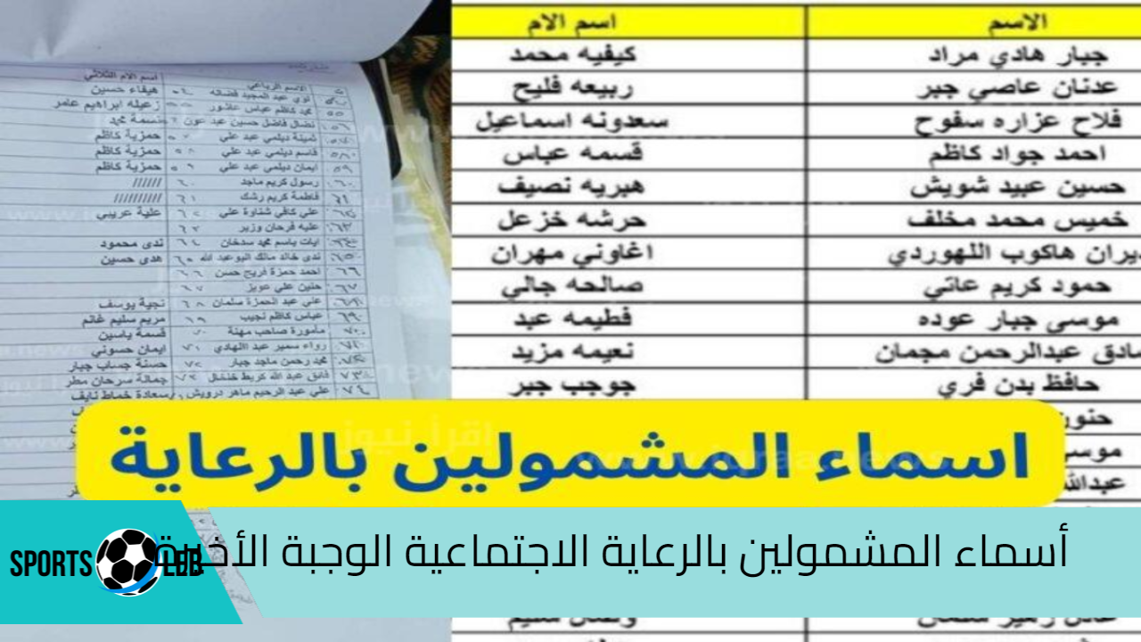 حملها pdf.. كشوفات أسماء المشمولين بالرعاية الاجتماعية الوجبة الأخيرة 2024 عبر منصة مظلتي