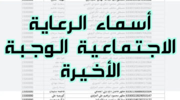 هنا رابط سريع للاستعلام عن اسماء الرعاية الاجتماعية الوجبة الأخيرة 2024، وما هي المستندات المطلوبة للتسجيل