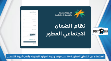 الاستعلام عن الضمان المطور 1446 عبر موقع وزارة الموارد البشرية وأهم شروط التسجيل