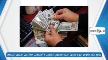 تراجع سعر الدولار اليوم مقابل الجنيه المصري الخميس 1 أغسطس 2024 في السوق السوداء USD/EGP