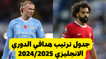 جدول ترتيب هدافي الدوري الانجليزي 2024/2025