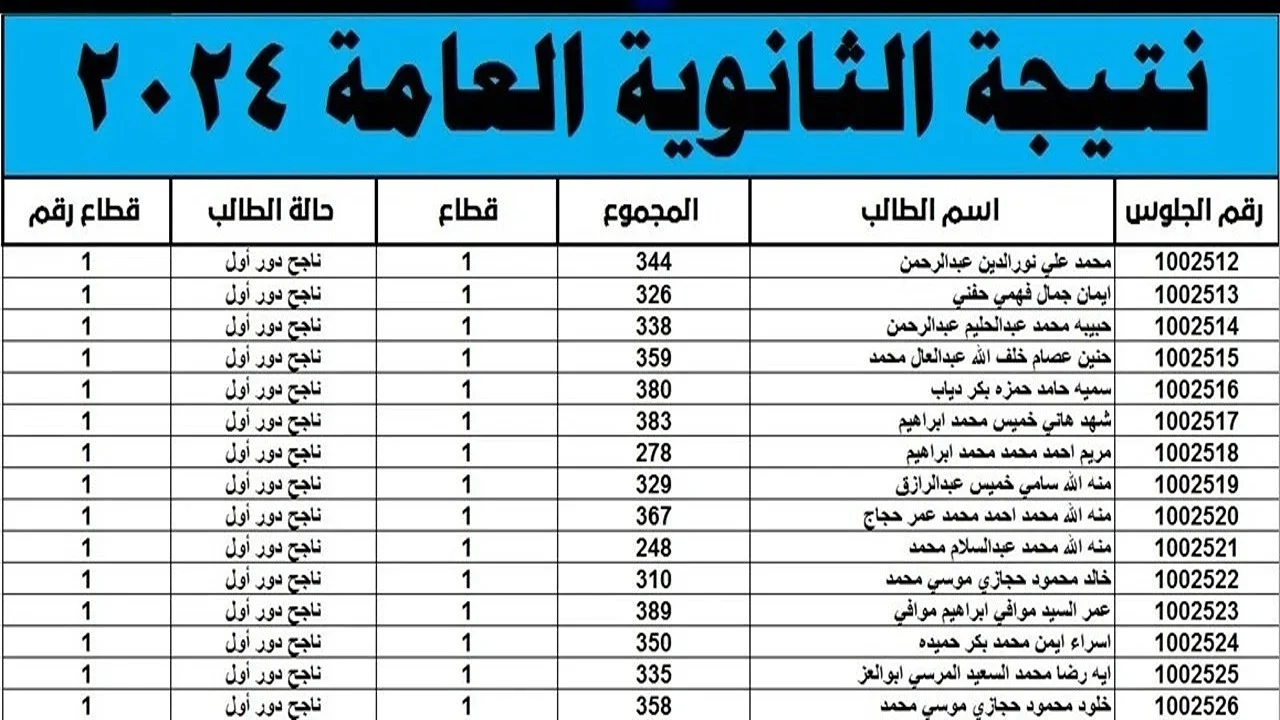 عاااااجل رسميا ظهور النتيجة فورا.. كيفية الحصول على نتائج الثانوية العامة 2024 برقم الجلوس والاسم فقط عبر moe.gov.eg