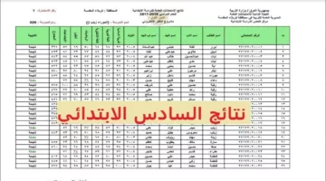 ظهرت الآن ✔️✔️.. نتائج السادس الابتدائي الدور الثاني 2024 العراق “الرصافة وجميع المحافظات” عبر epedu.gov.iq