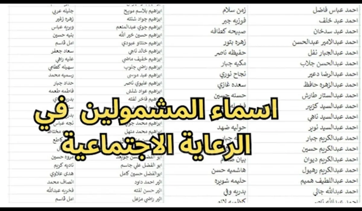 استعلم الآن”.. الاستعلام عن أسماء المشمولين بالرعاية الاجتماعية الوجبة الأخيرة 2024 في عموم العراق عبر منصة مظلتي