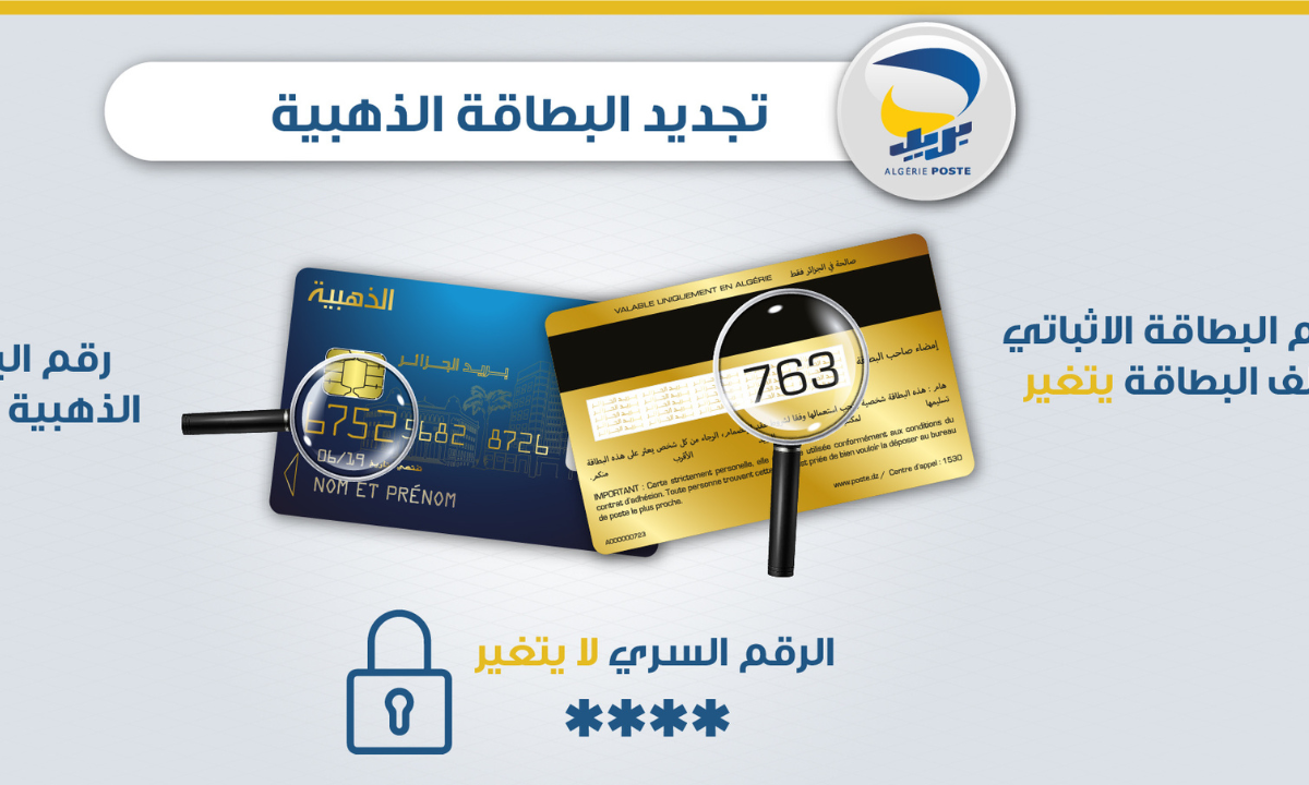 eccp.poste.dz.. خطوات تجديد البطاقة الذهبية 2024 بالجزائر عبر هيئة البريد الجزائرية وشروط التجديد